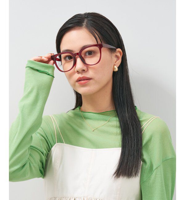  「ウェリントン型 メガネ│大きめ プラスチックフレーム│小顔効果 ビッグシェイプ｜ レンズ交換券付」|メガネ|