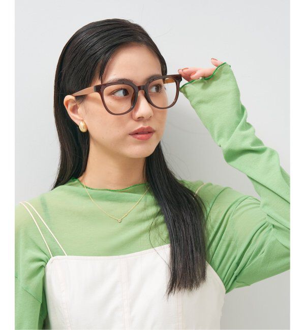  「ウェリントン型 メガネ│大きめ プラスチックフレーム│小顔効果 ビッグシェイプ｜ レンズ交換券付」|メガネ|