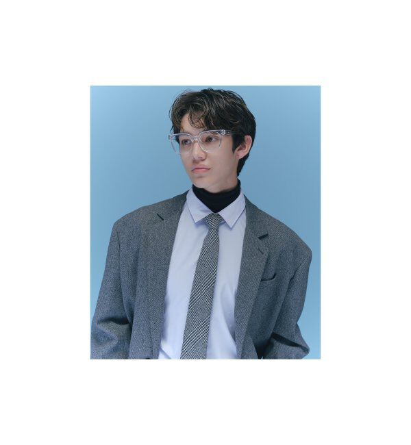  「ウェリントン型 メガネ│大きめ プラスチックフレーム│小顔効果 ビッグシェイプ｜ レンズ交換券付」|メガネ|