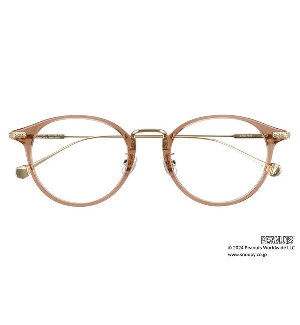  「ボストン型 メガネ チタン | Zoff PEANUTS COLLECTION 4 (ジョープレッピー モデル)   レンズ交換券付」|メガネ|