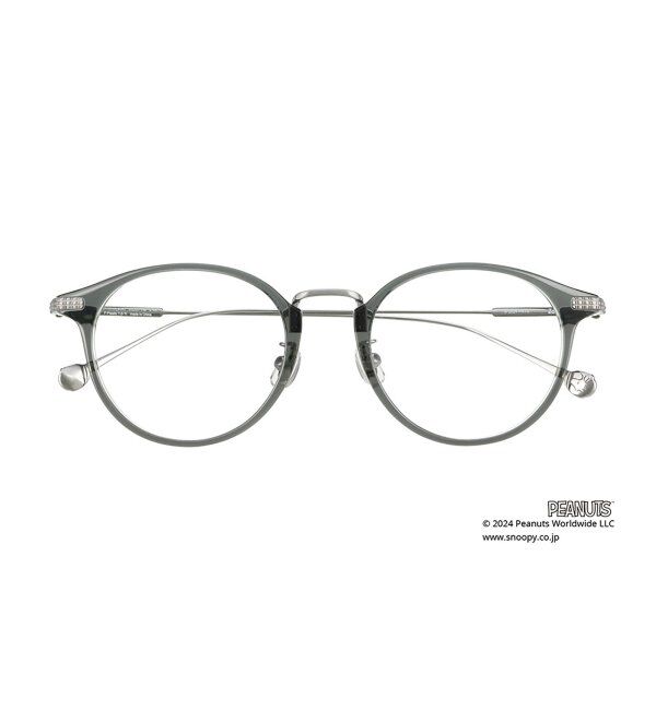  「ボストン型 メガネ チタン | Zoff PEANUTS COLLECTION 4 (ジョープレッピー モデル)   レンズ交換券付」|メガネ|グリーン