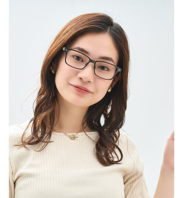  「ウェリントン型 メガネ | メタル｜伊達メガネ 度付きメガネ｜ユニセックス 黒｜CLASSIC  レンズ交換券付」|メガネ|グレー