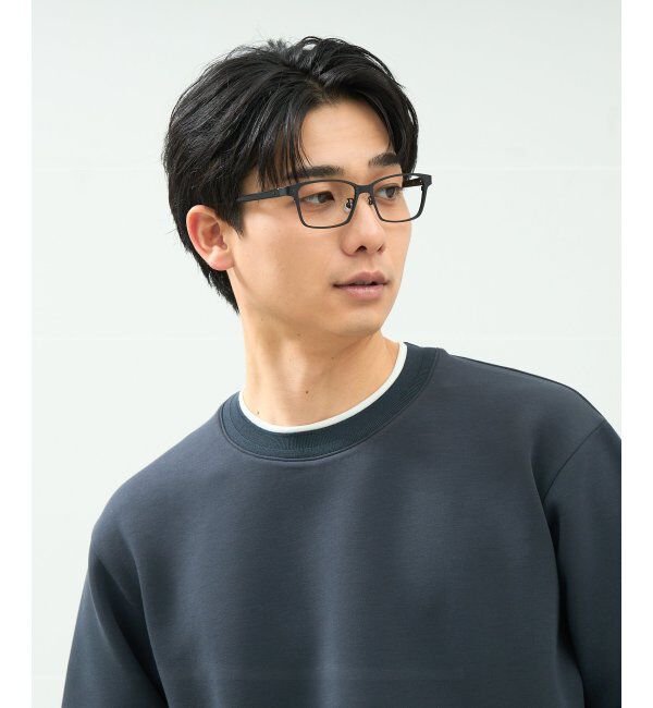  「ウェリントン型 メガネ | メタル｜伊達メガネ 度付きメガネ｜ユニセックス 黒｜CLASSIC  レンズ交換券付」|メガネ|