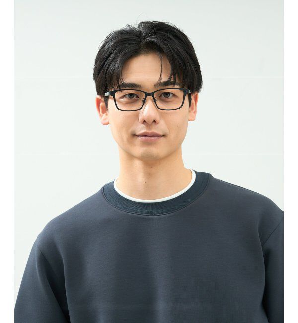  「ウェリントン型 メガネ | メタル｜伊達メガネ 度付きメガネ｜ユニセックス 黒｜CLASSIC  レンズ交換券付」|メガネ|