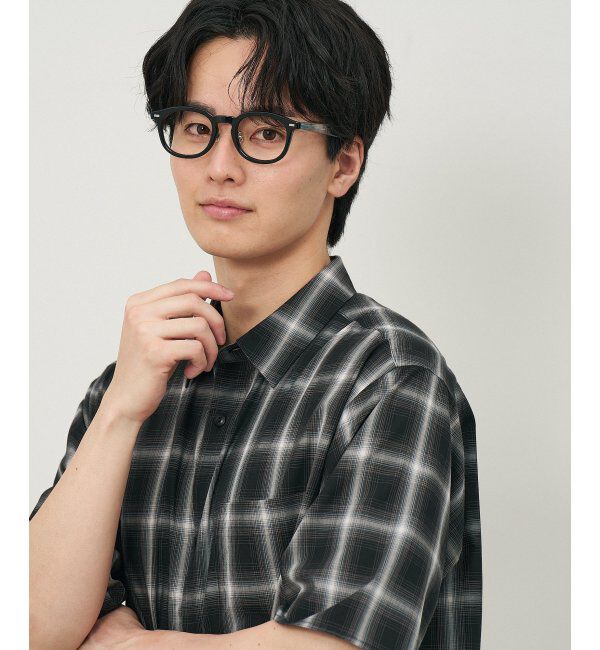  「ウェリントン型 メガネ｜クリアカラー｜伊達メガネ 度付きメガネ｜ユニセックス  レンズ交換券付」|メガネ|