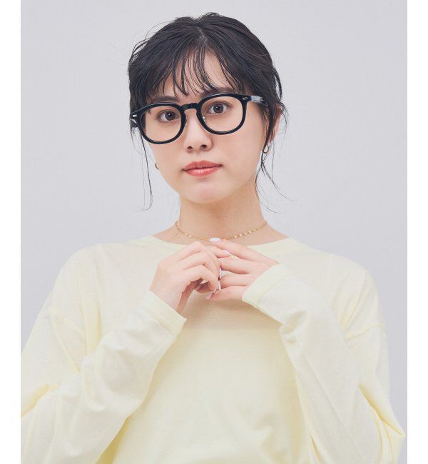  「ウェリントン型 メガネ｜クリアカラー｜伊達メガネ 度付きメガネ｜ユニセックス  レンズ交換券付」|メガネ|