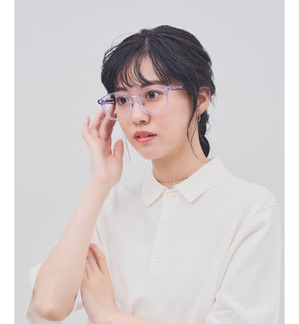  「ウェリントン型 メガネ｜クリアカラー｜伊達メガネ 度付きメガネ｜ユニセックス  レンズ交換券付」|メガネ|