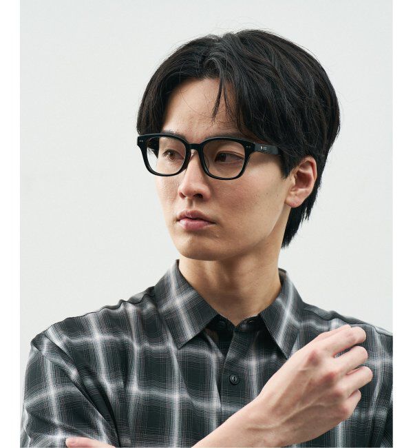  「Zoff｜STUDIO SEVEN｜ウェリントン型 メガネ 太縁フレーム 黒縁｜伊達メガネ 度付きメガネ レンズ交換券付」|メガネ|