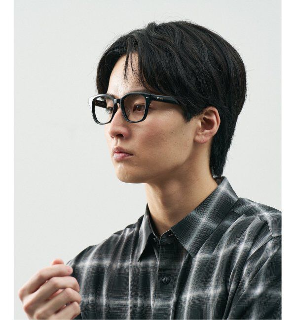  「Zoff｜STUDIO SEVEN｜ウェリントン型 メガネ 太縁フレーム 黒縁｜伊達メガネ 度付きメガネ レンズ交換券付」|メガネ|