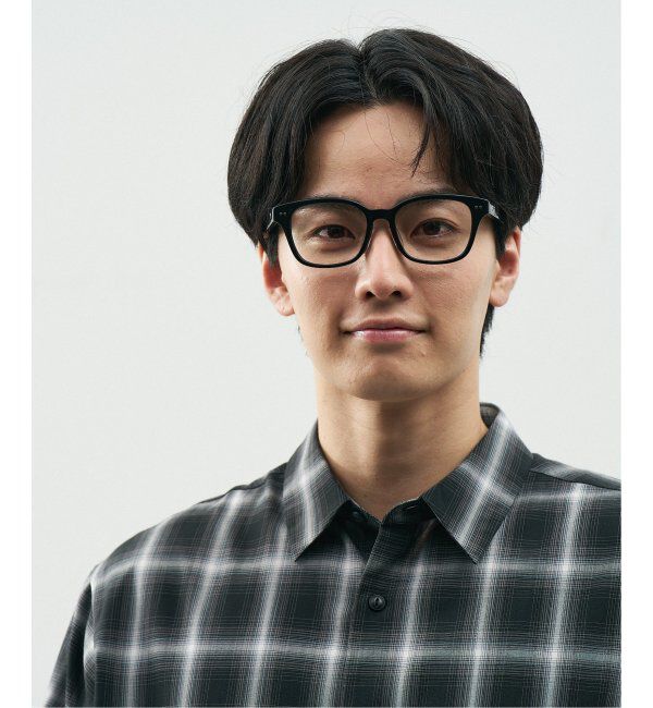  「Zoff｜STUDIO SEVEN｜ウェリントン型 メガネ 太縁フレーム 黒縁｜伊達メガネ 度付きメガネ レンズ交換券付」|メガネ|