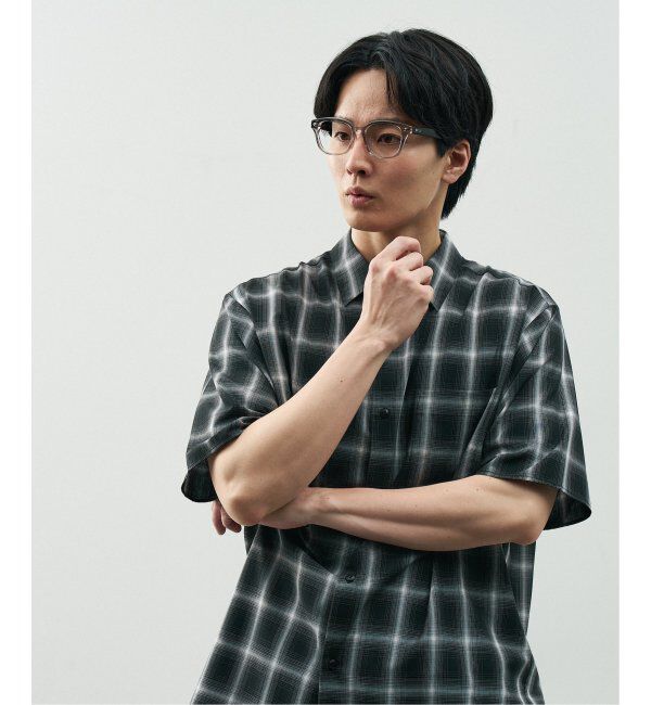  「Zoff｜STUDIO SEVEN｜ウェリントン型 メガネ 太縁フレーム 黒縁｜伊達メガネ 度付きメガネ レンズ交換券付」|メガネ|