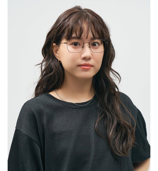  「ウェリントン型 メガネ 軽量｜メタルフレーム｜伊達メガネ 度付きメガネ｜大人可愛い  レンズ交換券付」|メガネ|