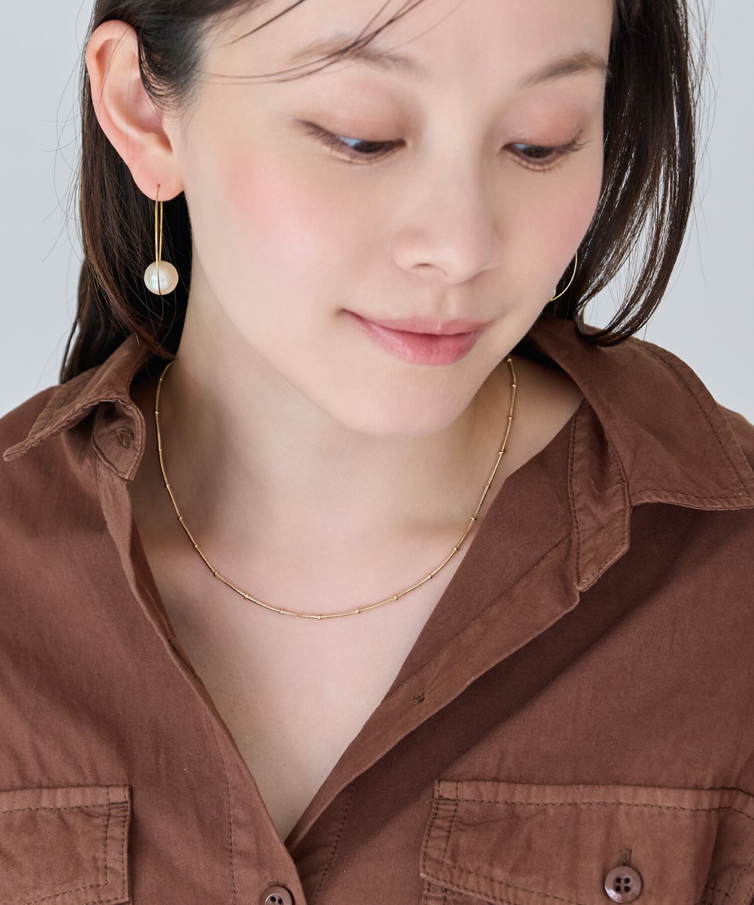 Phoebe「2wayダブルラインパールチェーンネックレス」|ネックレス|