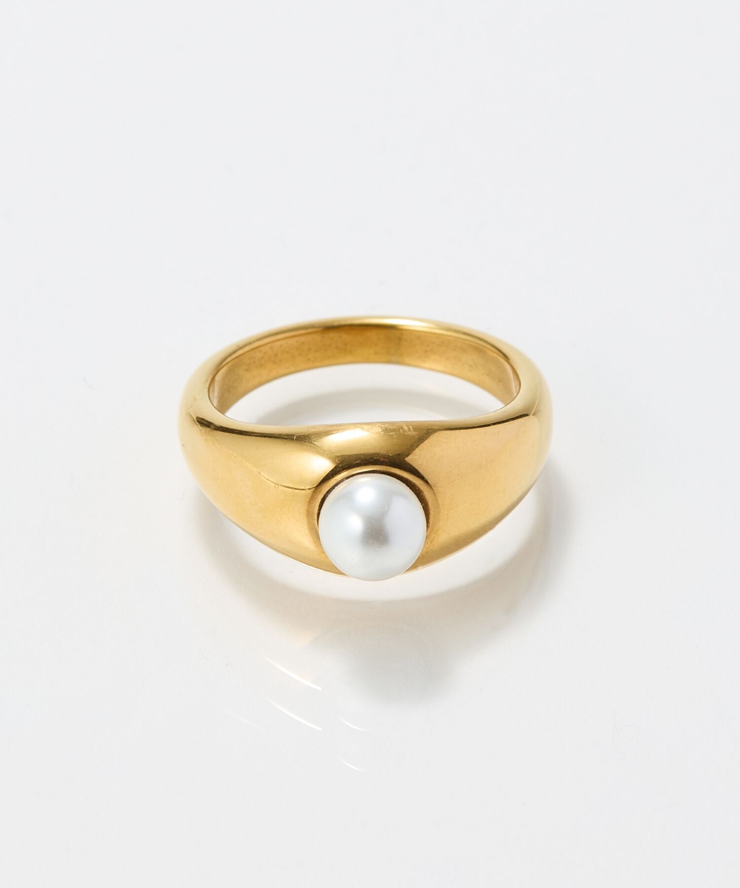 Phoebe「【金属アレルギー対応】アイコニックボリュームパールリング/ステンレス/大ぶり/存在感◎/主役級」|リング|