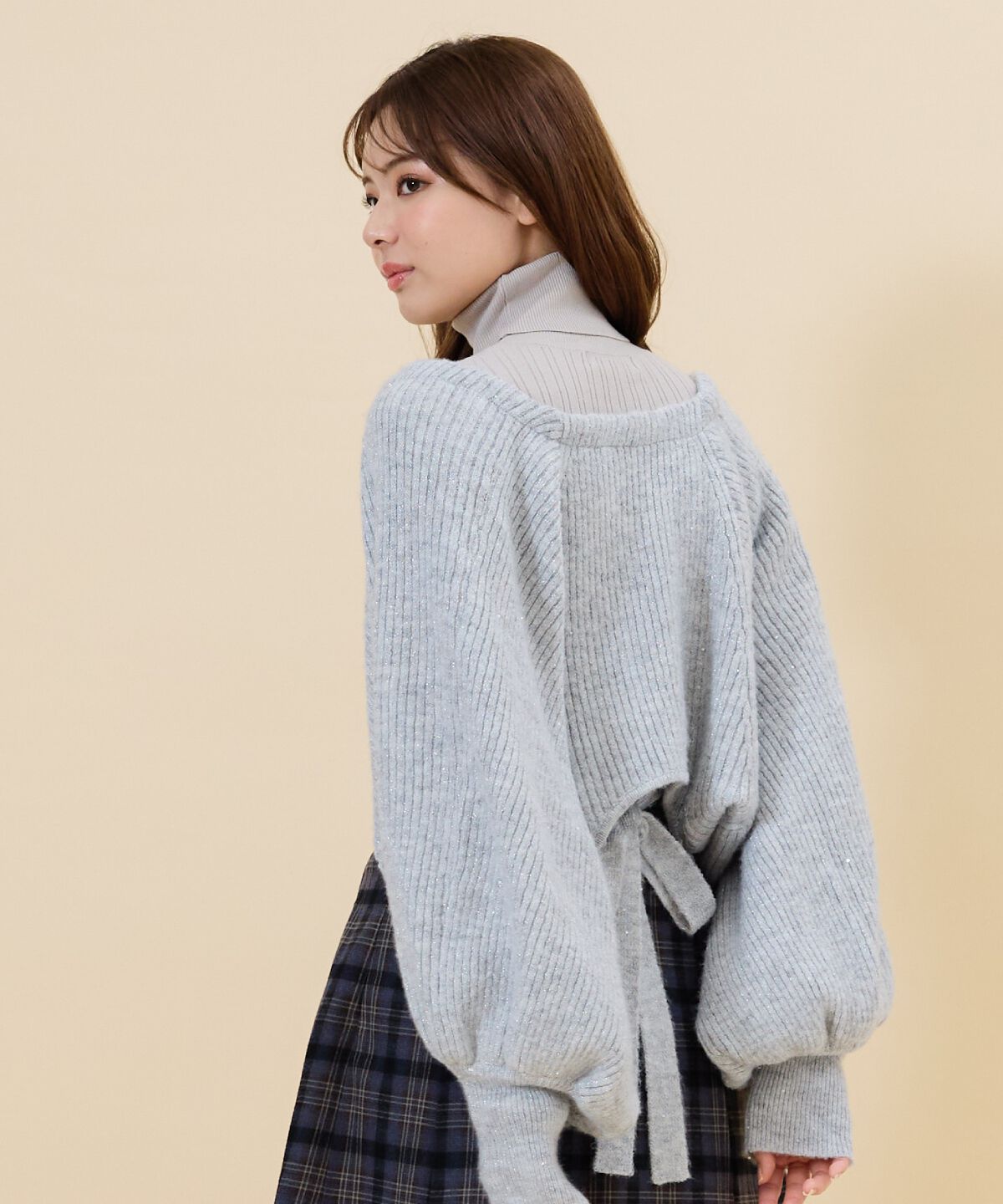 REDYAZEL「ラメニットボレロ」|カーディガン|