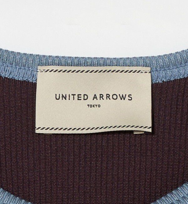UNITED ARROWS「リブバイカラーパイピング ノースリーブカットソー」|Tシャツ・カットソー|