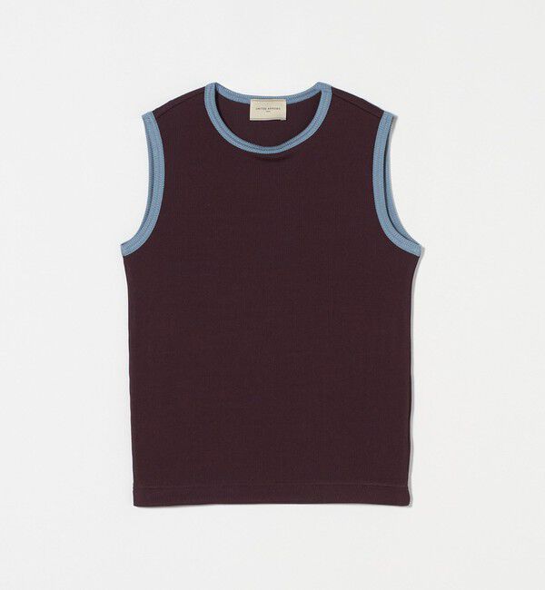 UNITED ARROWS「リブバイカラーパイピング ノースリーブカットソー」|Tシャツ・カットソー|