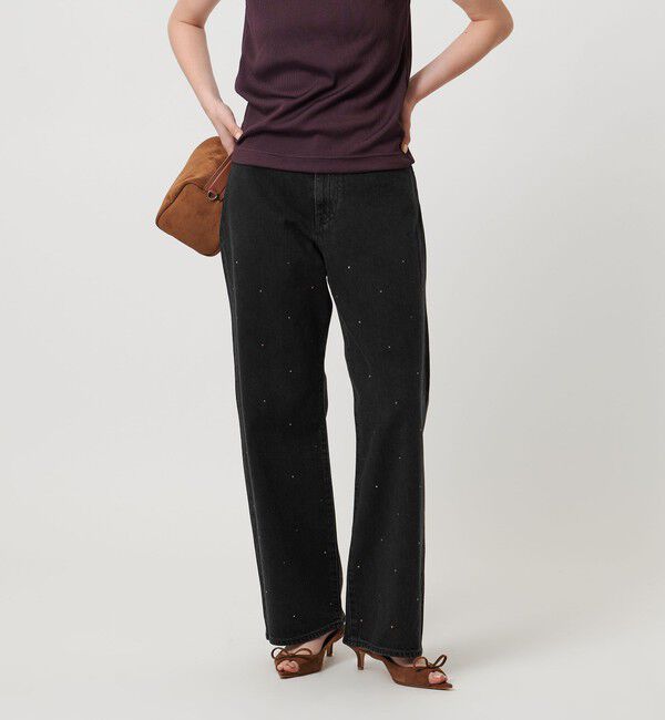 UNITED ARROWS「コットンビジューデニムパンツ」|デニム|