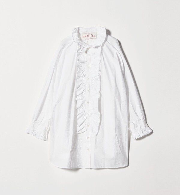 UNITED ARROWS「＜dahl&rsquo;ia＞フリル ブラウス」|シャツ・ブラウス|WHITE