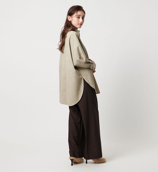 UNITED ARROWS「＜SACRA＞スエードライク ポケット シャツ」|シャツ・ブラウス|