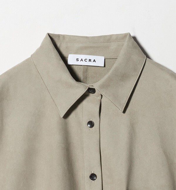 UNITED ARROWS「＜SACRA＞スエードライク ポケット シャツ」|シャツ・ブラウス|