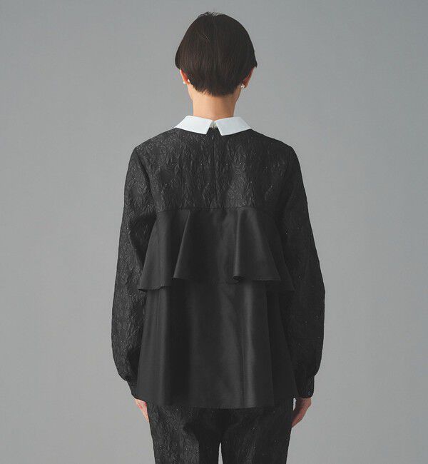 UNITED ARROWS「GISHA 2トーン ジャガード ブラウス」|シャツ・ブラウス|