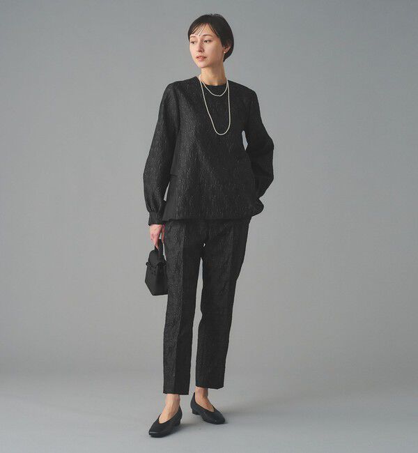 UNITED ARROWS「GISHA 2トーン ジャガード ブラウス」|シャツ・ブラウス|