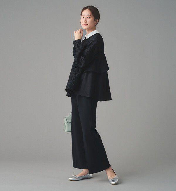 UNITED ARROWS「GISHA 2トーン ジャガード ブラウス」|シャツ・ブラウス|