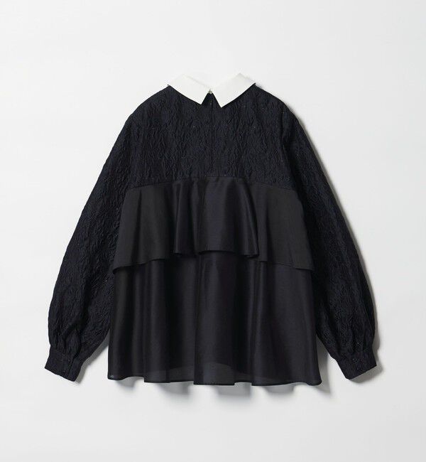 UNITED ARROWS「GISHA 2トーン ジャガード ブラウス」|シャツ・ブラウス|