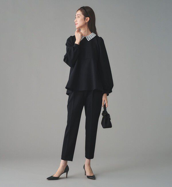 UNITED ARROWS「SPONGY タック テーパードパンツ」|スラックス|