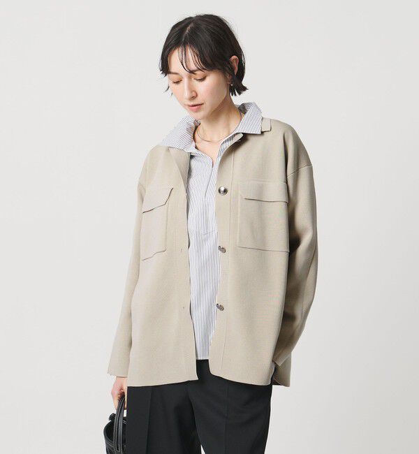 UNITED ARROWS「2WAY ミラノリブ ニット ジャケット ‐ウォッシャブル‐」|カーディガン|