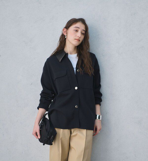 UNITED ARROWS「2WAY ミラノリブ ニット ジャケット ‐ウォッシャブル‐」|カーディガン|NAVY