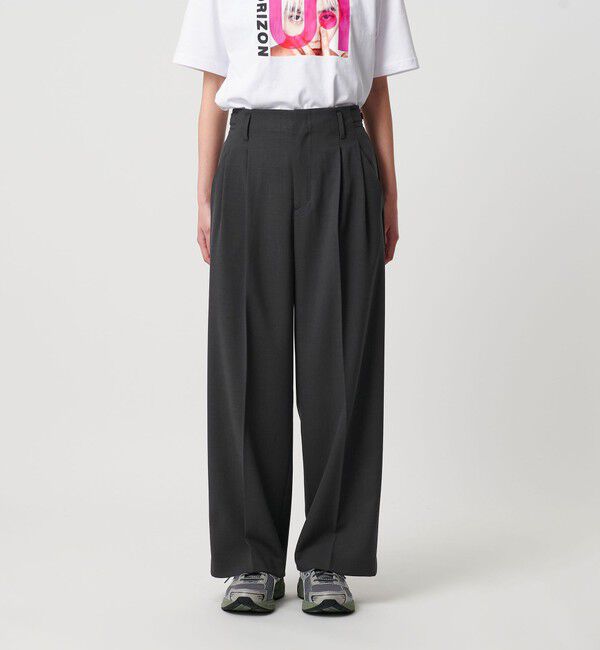 BEAUTY&YOUTH UNITED ARROWS「ポリエステルブレンド ２タック タブワイドパンツ」|その他|