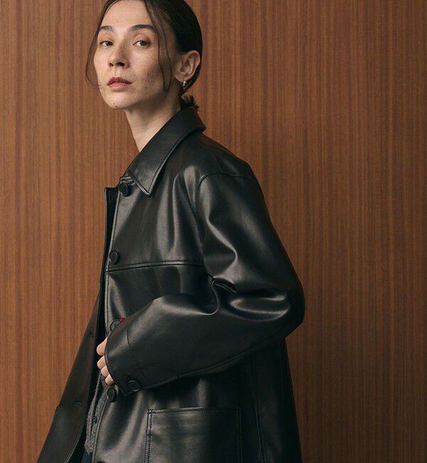 新品　BEAUTY&YOUTH レザーライク カバーオール ジャケット レザーライク カバーオール ジャケット（BEAUTY&YOUTH UNITED ARROWS