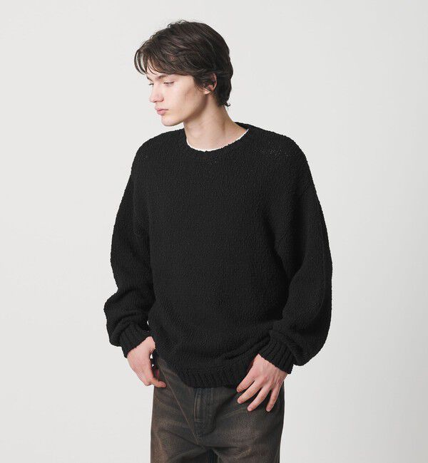 MONKEY TIME「コットン スラブ クルーネック」|ニット・セーター|
