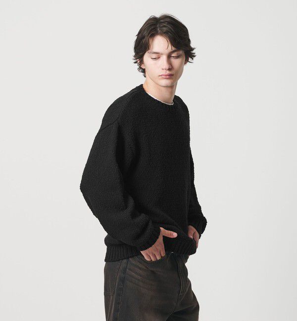 MONKEY TIME「コットン スラブ クルーネック」|ニット・セーター|