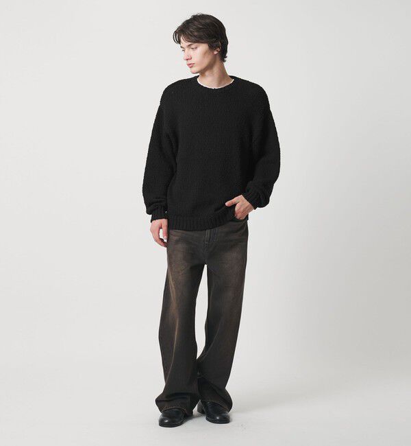 MONKEY TIME「コットン スラブ クルーネック」|ニット・セーター|