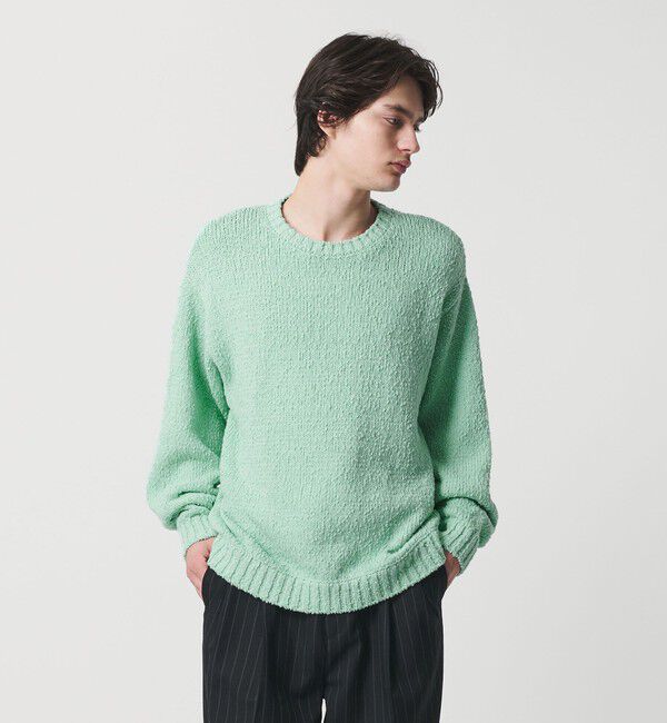 MONKEY TIME「コットン スラブ クルーネック」|ニット・セーター|