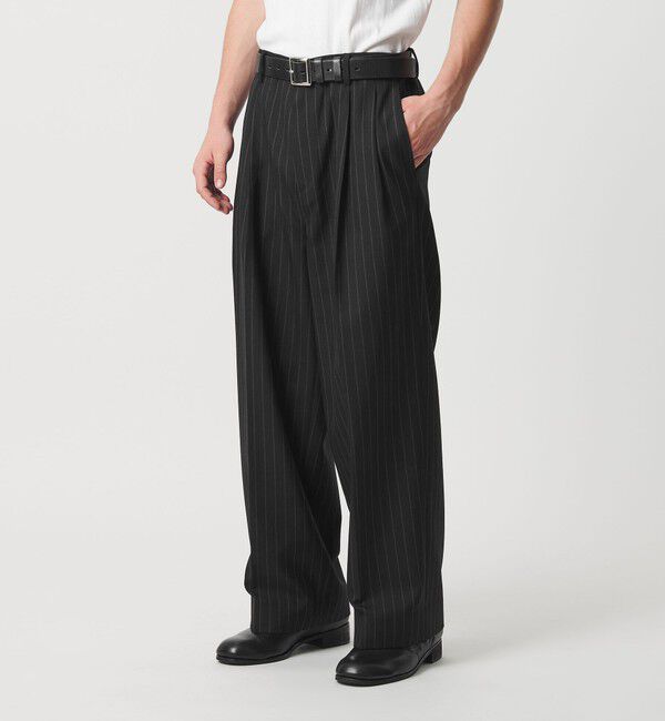 MONKEY TIME「TWツイル 2P ワイド ストレート スラックス」|チノ|