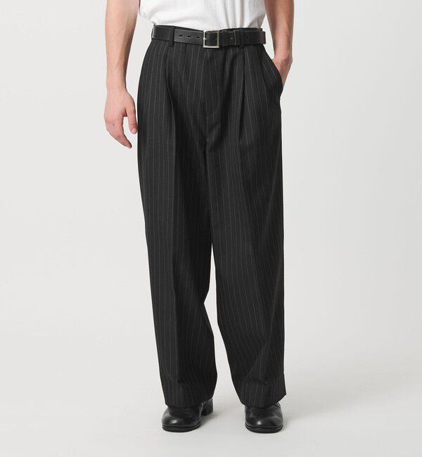 MONKEY TIME「TWツイル 2P ワイド ストレート スラックス」|チノ|