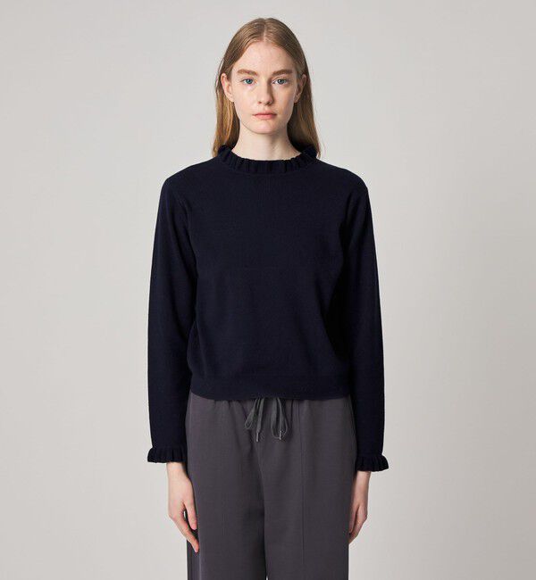 STEVEN ALAN「＜Steven Alan＞コットン カシミヤ フリル ニット」|ニット・セーター|