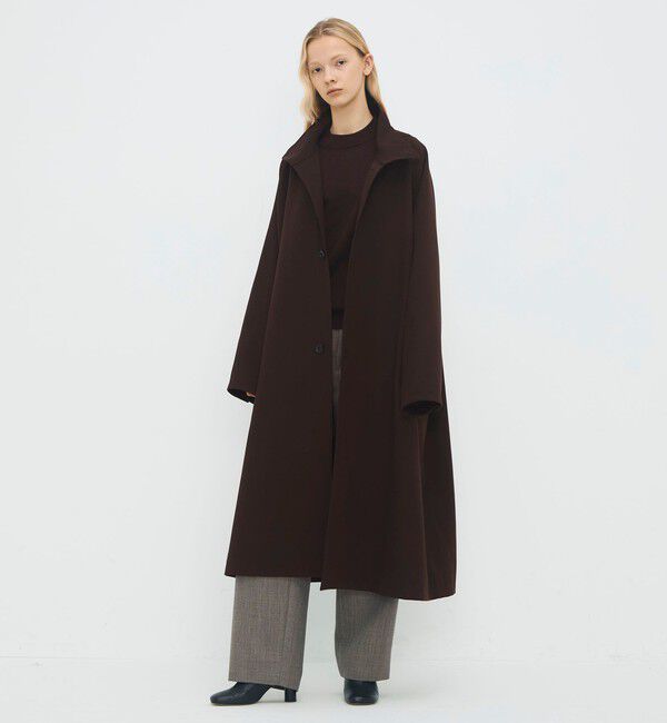 CABaN「ウールギャバジン スタンドカラーコート」|ステンカラーコート|