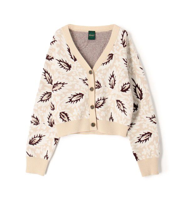 SOULEIADO「ダブルジャガード　Vネックカーディガン」|ニット・セーター|42 ライトベージュ系