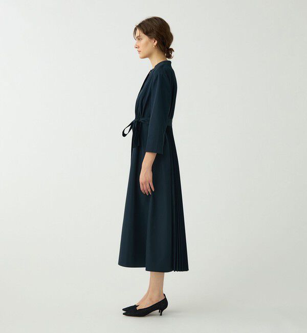 Ballsey「プリーツコンビ シャツワンピース」|ワンピース|