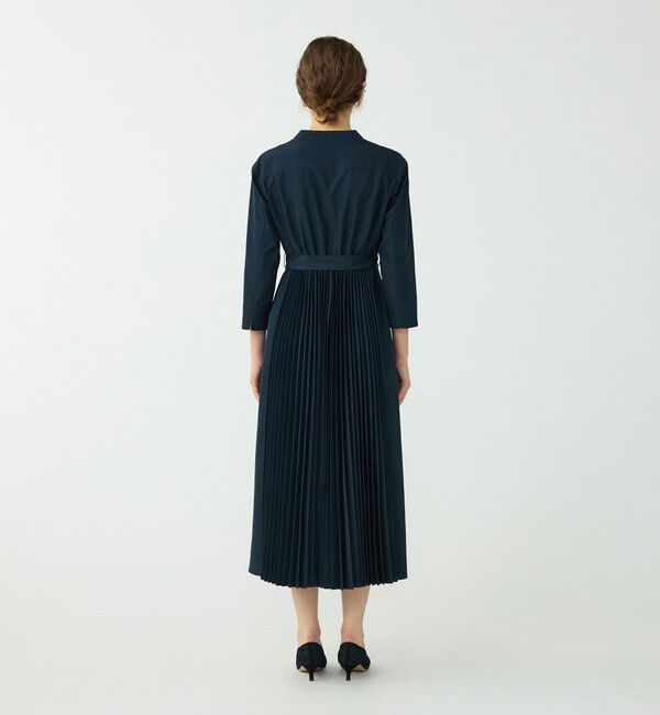 Ballsey「プリーツコンビ シャツワンピース」|ワンピース|