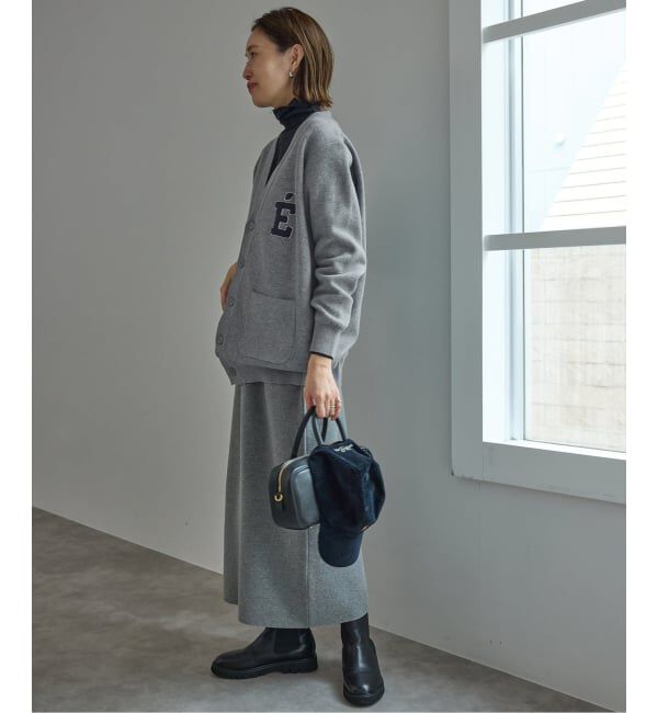 SLOBE IENA「《WEB限定/追加2》サガラ刺繍スウェットライクニットカーディガン」|カーディガン|