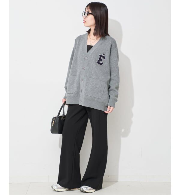 SLOBE IENA「《WEB限定/追加2》サガラ刺繍スウェットライクニットカーディガン」|カーディガン|