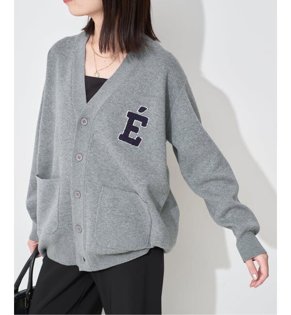 SLOBE IENA「《WEB限定/追加2》サガラ刺繍スウェットライクニットカーディガン」|カーディガン|