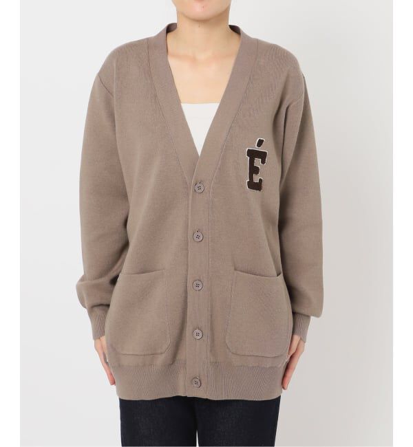 SLOBE IENA「《WEB限定/追加2》サガラ刺繍スウェットライクニットカーディガン」|カーディガン|