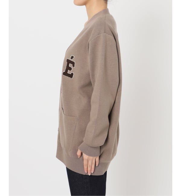 SLOBE IENA「《WEB限定/追加2》サガラ刺繍スウェットライクニットカーディガン」|カーディガン|